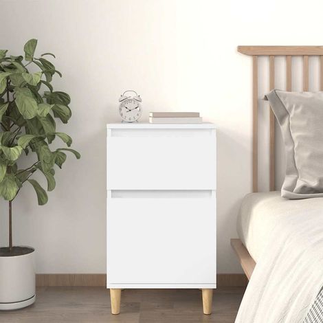 vidaXL Bedside Cabinet White 40x35x70 cm (1/5)