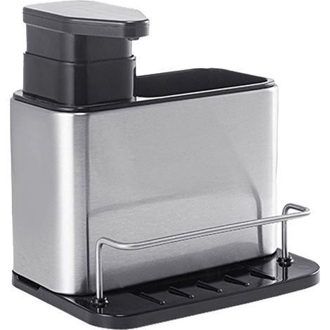 Organisateur de couverts 3 en 1 noir détachable, rangement multifonction pour ustensiles de cuisine (1/5)