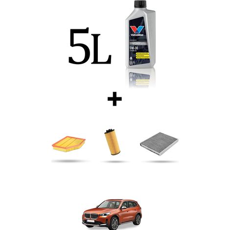 Kit tagliando 3 FILTRI e 5L OLIO compatibile con Bmw x1 (U11) 30e 240kw dal 2022 (1/4)