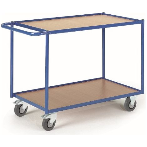 Rollcart Tischwagen mit 2 Etagen im Buchendekor 790x490mm