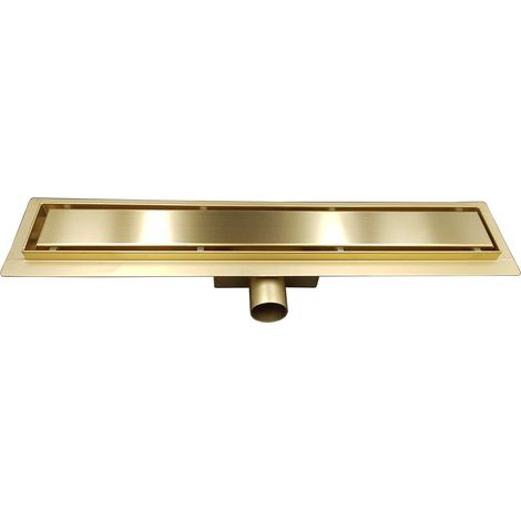 Desagüe de ducha lineal de acero inoxidable, dorado, 60 cm (1/5)