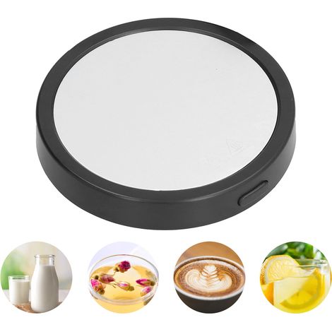 Thermostatische Untertasse, USB-Wasserbecherwärmer, thermostatische Milchbecheruntertasse, thermostatische Matte, USB-betrieben, schwarz (1/5)