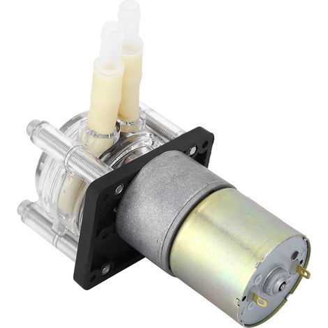 Pompe péristaltique auto-amorçante, cadre de roue en acier inoxydable, tête transparente en polycarbonate, moteur CC (24 V) (1/5)