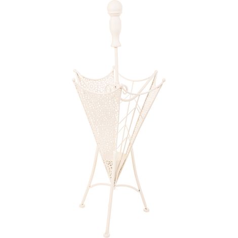 Paragüero de forja blanco 28x28x68