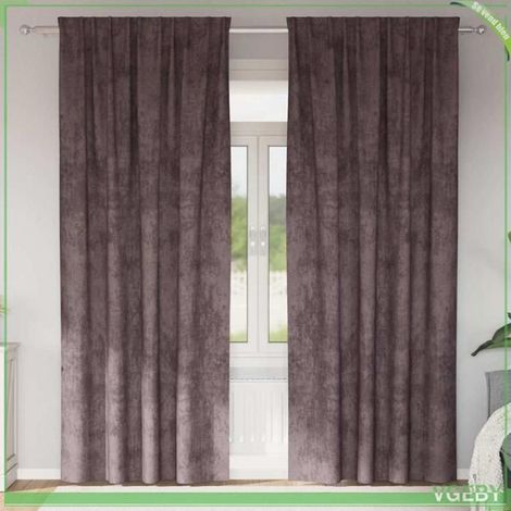 Rideaux en velours - FAFЕISY - 4107695 - Marron - 225 x 140 cm - Occultant, isolation thermique (1/5)
