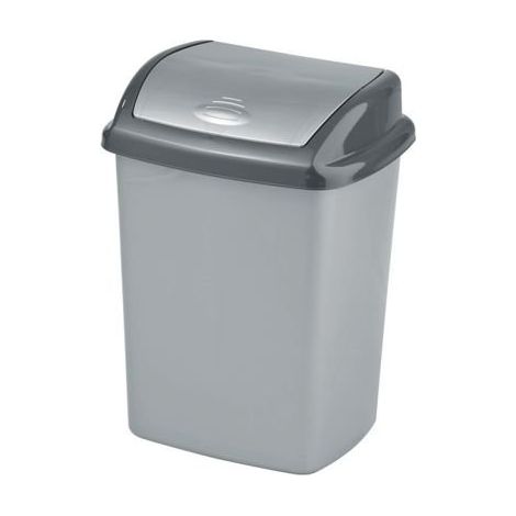CURVER 182980 Dominik Dustbin Polipropileno 46 x 33 x 28 cm (Plata/Grafito)