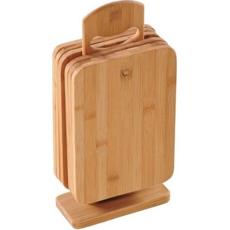 Tabla de cortar kesper bambú 6 piezas con soporte duradero elegante (1/3)
