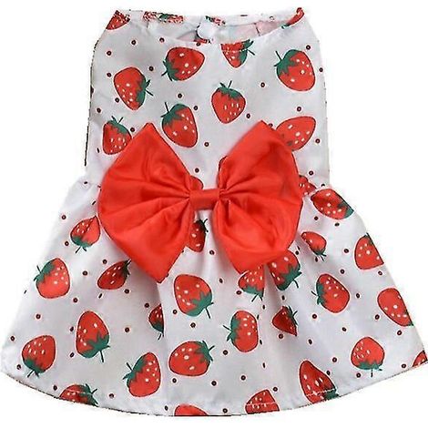 Vestido floral para perro, lindo, estilo broche, vestido de princesa con lazo fino, pequeño, fresco, dulce, sección primavera verano, vestidos de boda, falda para perro y gato 1 (1/5)