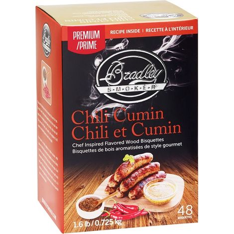 Pack 48 Bisquettes de fumage Bradley Smoker - Chili Cumin