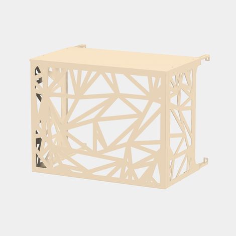 Cache climatiseur - Éclat Cache climatiseur - Éclat - Fixation murale - Ivoire RAL 1015 - Taille S (H 70 x L 90 x P 50-74 cm) (1/5)