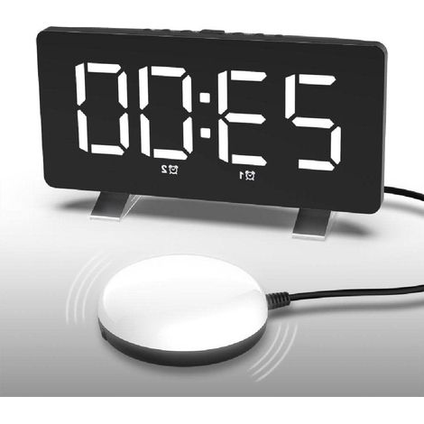 Digitales LED-Großbild-Vibrationsalarm-Nachtlicht, dimmbar für Kinderzimmer, Schlafzimmer, batteriebetriebene LED-Wandleuchte, kleine Größe mit