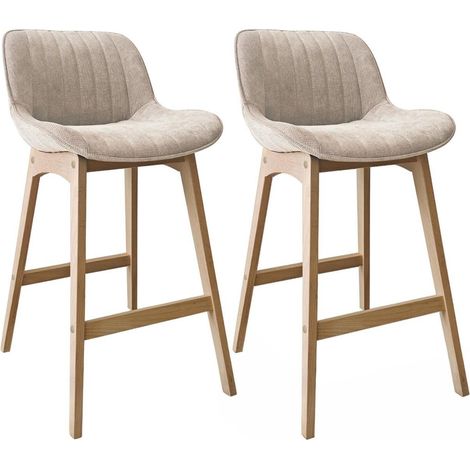 Set Taburetes NORDEN Roble y Pana H75cm