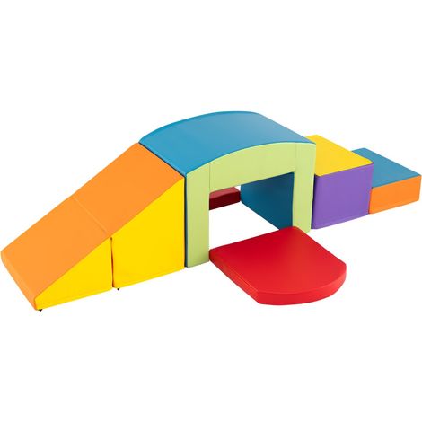 Juego de 6 bloques de escalada de espuma para niños 60 x 40 x 45,5 cm divertidos y seguros decorativos de poliuretano multicolor 200009959