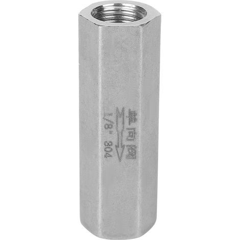 Clapet Anti-Retour Unidirectionnel pour Tuyauterie - Filetage Femelle BSPP Hex Acier Inoxydable (1/8 pouce) (1/5)
