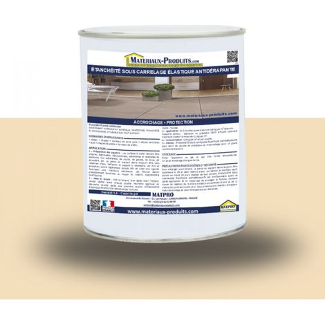 Étanchéité sous carrelage élastique antidérapante - 3 Kg Coquille d'oeuf - MATPRO (1/3)