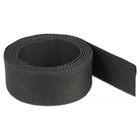 DELOCK GAINE THERMORÉTRACTABLE EN TISSU 2 M X 20 MM - TAUX DE RÉTRÉCISSEMENT 2:1 - NOIR 20794