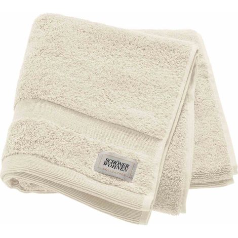 SCHÖNER WOHNEN toalla CUDDLY - 1 unidad 50x100 cm, Blanco roto