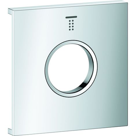 Grohe Grohtherm Aqua Tiles Metallplatte, Symbol Kopfbrause 2 für Grohtherm Aqua Tiles UP-Thermostate, Chrom, 1068880000 (1/3)