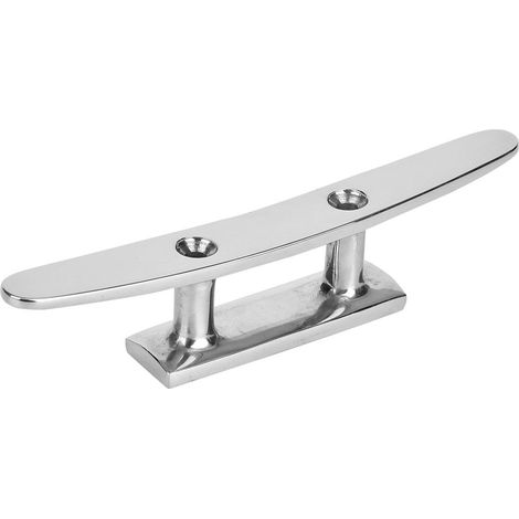 Taquet de base en acier inoxydable poli miroir, accessoire de bateau, taquet de base pour cordage marin (6 pouces) (1/5)