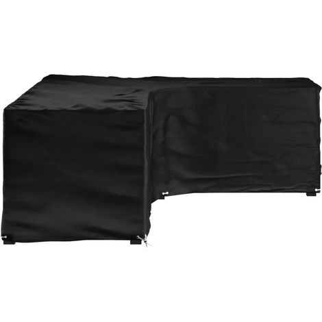 Housse de salon de jardin en forme de L 16 œillets 260x210x80cm