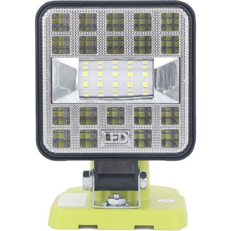 Lampe de travail LED, projecteur 1800 lm, pour Ryobi P189 P190 PBP002 PBP003 RB18L50 BPL1820, batterie lithium 18 V 14,4 V-Crezuo (1/4)