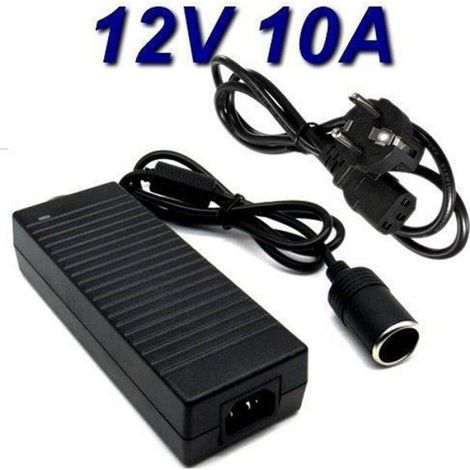 1 Adaptateur Secteur, Convertisseur 220V vers 12V, 10A, 120W, Prise Allume Cigare, Pour Véhicule