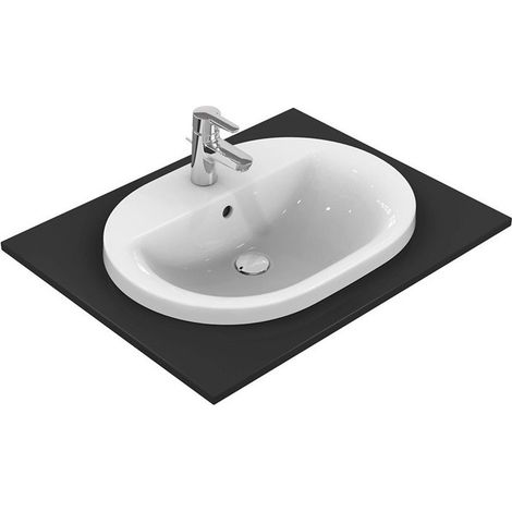 Lavabo à encastrer CONNECT oval 620mm blanc