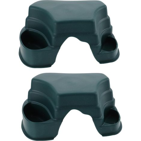 Cachette pour Reptiles en Plastique Vert 2pcs Plateau d'alimentation Multifonctionnel pour Tortues, Solide et Facile à Entretenir, pour Terrarium et Photographie (1/5)