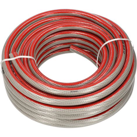 KOTARBAU Tuyau d'arrosage 1/2" 30 m 6 plis Gris professionnel pour arroser les plantes (1/5)