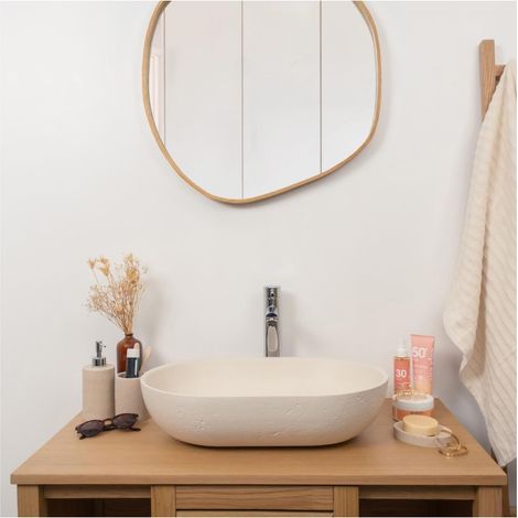 Lavabo de apoyo ovalado 53x35cm FLORE (1/5)