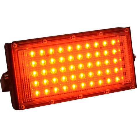 Ortviai Projecteur LED extérieur 50 W RGB IP66 pour pelouse, mariage, scène – Étanche, très lumineux