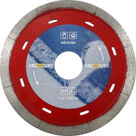 WURKO disco diamante 115 porcelana premium , Disco de corte especial para porcelánico y mármol Muelas de tronzar diamantadas Tamaño: 115x3x22 mm. (1/2)