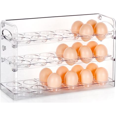 36 Eierbehälter, Eierbox, Küchenorganizer für den Kühlschrank, zweistöckig (1/5)