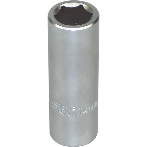 Douille longue 14 mm, acier au chrome vanadium, satinée, 6 pans,carré 1/2 - 12,7 mm - AUTOBEST (1/3)