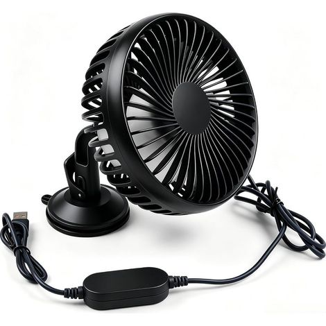 Ventilateur de voiture 12 V 24 avec trois vitesses réglables (1/5)