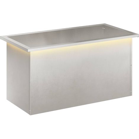 Fioriera da giardino con LED Argento 40 x 80 x 40 cm vidaXL (1/5)