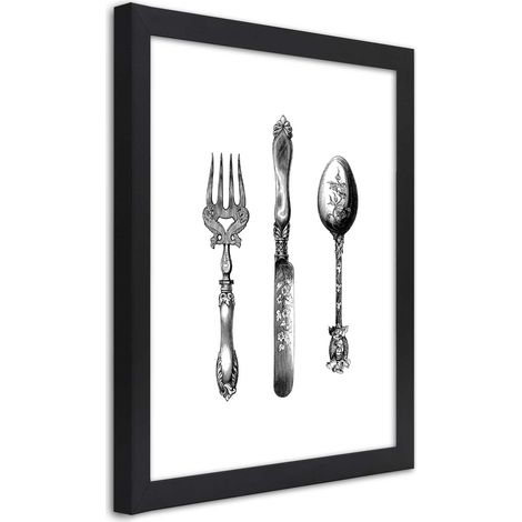 Quadro con cornice, Posate rustiche - 40x60 (1/5)