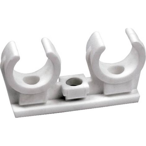 Abrazadera Doble Clip M6 12 a 28 mm plástico  Tamaño: 16-18 mm (1/4)