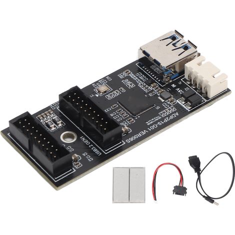 Carte adaptatrice USB 3.2 Gen 1 19 broches vers double 19 broches (1/5)