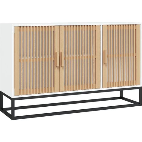 Credenza cassettiera cassettiera mobile contenitore organizer cucina soggiorno soggiorno 105 x 30 x 65 cm derivati del legno bianco 020030190