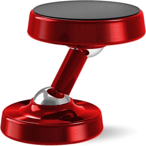 Support de téléphone pour salle de sport Aimants de chaque côté, rotation à 360° Usage professionnel Convient également pour la navigation GPS en voiture (rouge) (1/5)