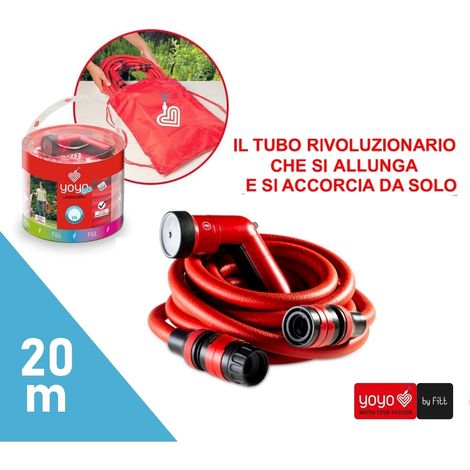 Tubo irrigazione / multi uso estensibile con pistola e set raccordi Fitt - Yoyo Go fino a 20m (1/2)
