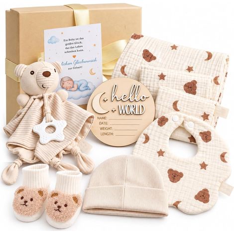 Cadeaux pour Nouveau-Nés 11 en 1 Cadeau Baby Shower pour Fille Garçon (1/5)