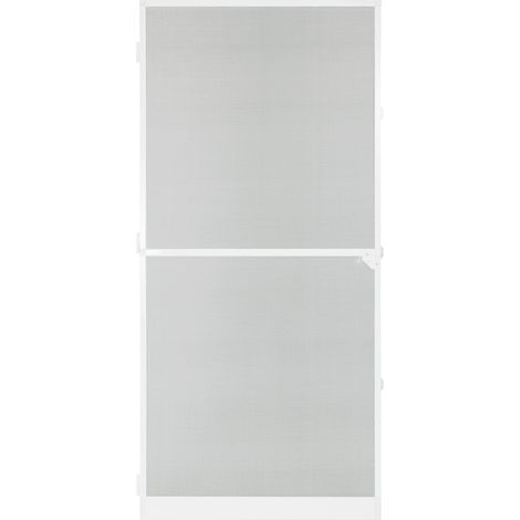 Alu Fliegengitter Tür Balkontür Insektenschutz Mückenschutz 95x210 cm weiß (1/5)