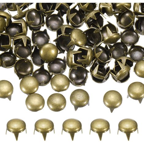 90Pcs 8mm Rivet Rond Bombé Métal 4 Griffes Pointes Bronze (1/5)