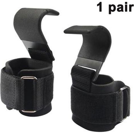 Hebehaken  Hebehilfen mit Metallhaken  Geeignet zum Heben schwerer Lasten  Ideal für Bodybuilding, Gewichtheben, Krafttraining und Fitness