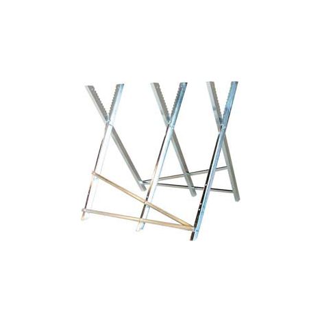 EXCEL 08879 Cavalletto Taglialegna in Acciaio Zincato Sezione Rettangolare Spessore 1,2 1,3 mm Portata 100 Kg Altezza 86 cm Larghezza 80 cm colore Nero