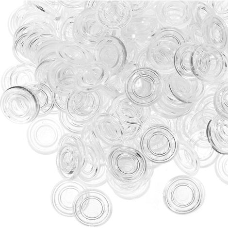 Supports antidérapants transparents pour tables en verre, diamètre 18 mm x épaisseur 1,8 mm, lot de (1/5)