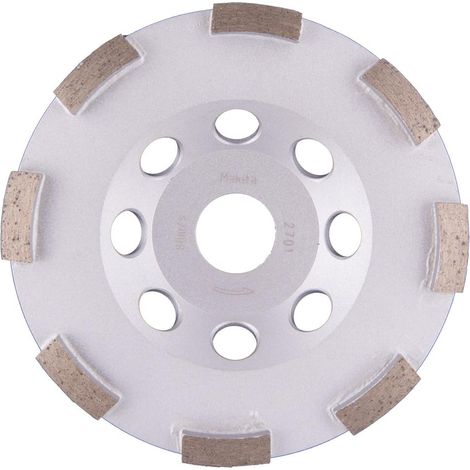 Makita Diamantschleifscheibe B-48561, professionelles Werkzeug zum Schleifen und Polieren von Beton de, Diamanttechnologie de, strapazierfähiges Design, überlegene Leistung, metallische Farbe.
