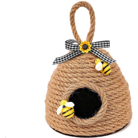 Rustique suspendu décoration, naturel jute corde, pour salon chambre,S (1/5)